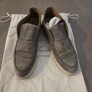 Loro Piana Women's Gray Slip-On Shoes